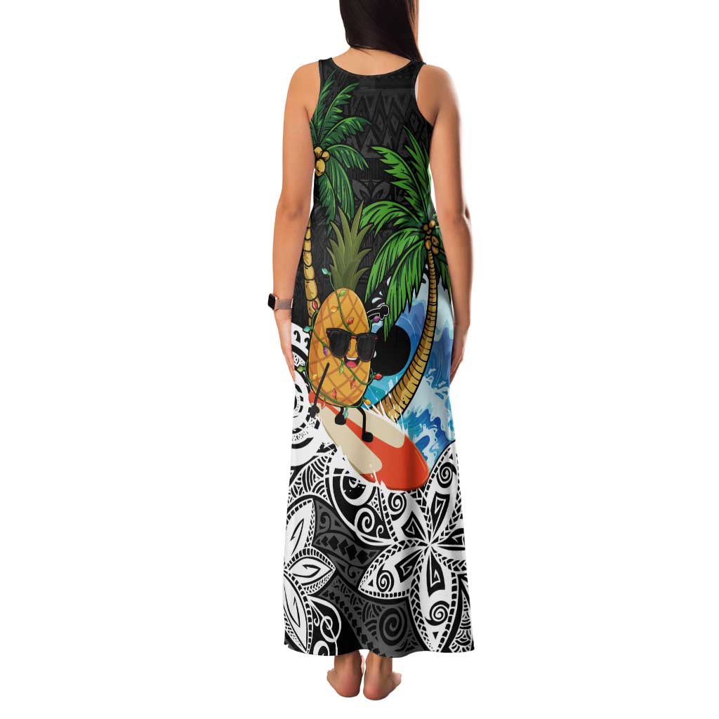 Tropical Christmas Polynesian Tank Maxi Dress Funny Surfing Pineapple LT7 - Polynesian Pride