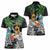 Tropical Christmas Polynesian Women Polo Shirt Funny Surfing Pineapple