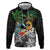 Tropical Christmas Polynesian Zip Hoodie Funny Surfing Pineapple