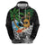 Tropical Christmas Polynesian Zip Hoodie Funny Surfing Pineapple