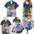 Tropical Christmas Polynesian Family Matching Summer Maxi Dress and Hawaiian Shirt Funny Surfing Pineapple Blue