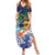 Tropical Christmas Polynesian Family Matching Summer Maxi Dress and Hawaiian Shirt Funny Surfing Pineapple Blue