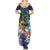 Tropical Christmas Polynesian Family Matching Summer Maxi Dress and Hawaiian Shirt Funny Surfing Pineapple Blue