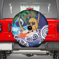 Tropical Christmas Polynesian Spare Tire Cover Funny Surfing Pineapple Blue LT7 - Polynesian Pride