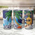 Tropical Christmas Polynesian Tumbler Cup Funny Surfing Pineapple Blue