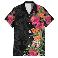 Hawaii Flowers Tribal Pattern  Family Matching Tank Maxi Dress and Hawaiian Shirt LT9