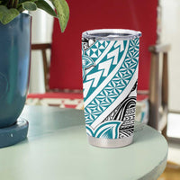 Turquoise Traditional Polynesian Tribal Tattoo Retro Tumbler Cup LT9 - Polynesian Pride