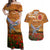 Cook Islands ANZAC Day Personalised Couples Matching Off Shoulder Maxi Dress and Hawaiian Shirt with Poppy Field LT9 Art - Polynesian Pride