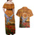 Cook Islands ANZAC Day Personalised Couples Matching Off Shoulder Maxi Dress and Hawaiian Shirt with Poppy Field LT9 - Polynesian Pride