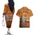 Cook Islands ANZAC Day Personalised Couples Matching Off The Shoulder Long Sleeve Dress and Hawaiian Shirt with Poppy Field LT9 - Polynesian Pride