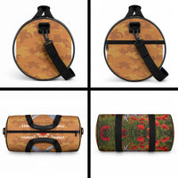 Cook Islands ANZAC Day Personalised Duffle Bag with Poppy Field LT9 - Polynesian Pride