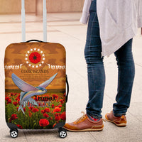 Cook Islands ANZAC Day Personalised Luggage Cover with Poppy Field LT9 Art - Polynesian Pride