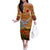 Cook Islands ANZAC Day Personalised Off The Shoulder Long Sleeve Dress with Poppy Field LT9 Women Art - Polynesian Pride