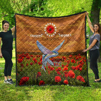 Cook Islands ANZAC Day Personalised Quilt with Poppy Field LT9 - Polynesian Pride