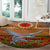 Cook Islands ANZAC Day Personalised Round Carpet with Poppy Field LT9 - Polynesian Pride