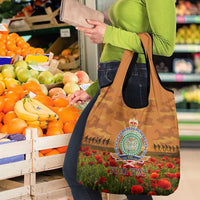 Niue ANZAC Day Personalised Grocery Bag with Poppy Field LT9 - Polynesian Pride