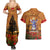 Norfolk Island ANZAC Day Personalised Couples Matching Summer Maxi Dress and Hawaiian Shirt with Poppy Field LT9 - Polynesian Pride