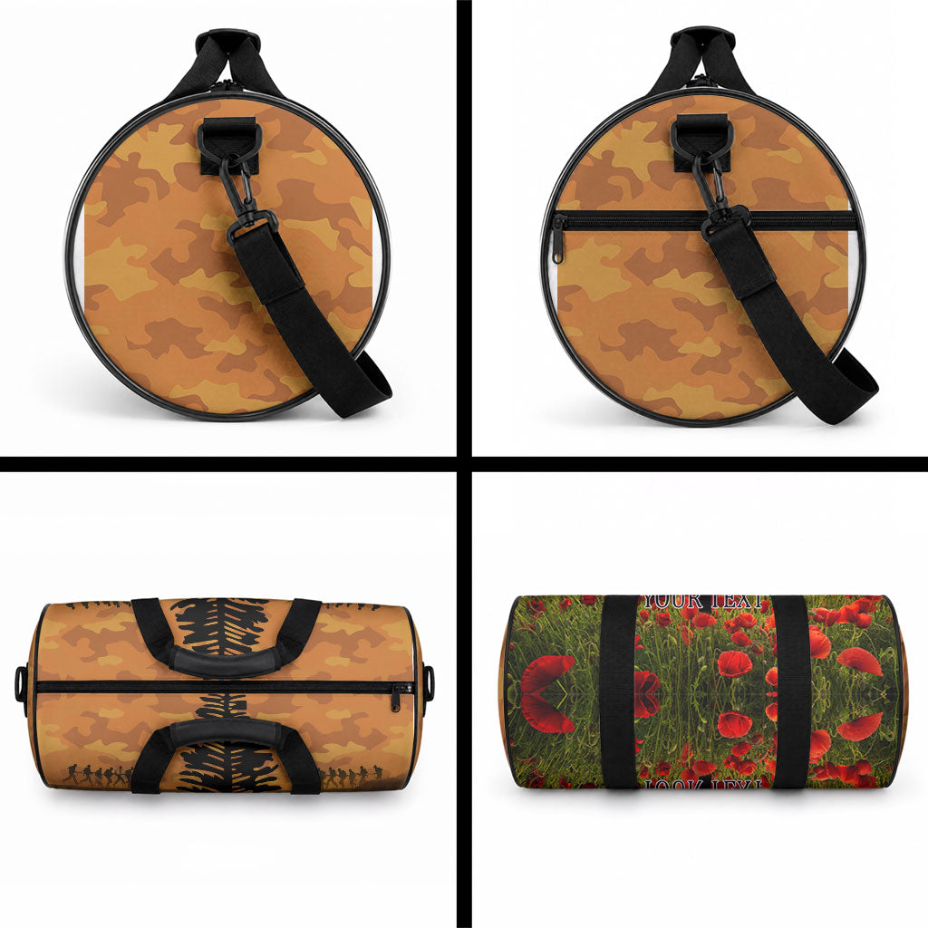 Norfolk Island ANZAC Day Personalised Duffle Bag with Poppy Field LT9 - Polynesian Pride