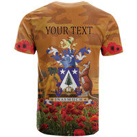 Norfolk Island ANZAC Day Personalised T Shirt with Poppy Field LT9 - Polynesian Pride
