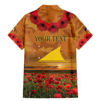 Tokelau ANZAC Day Personalised Family Matching Mermaid Dress and Hawaiian Shirt with Poppy Field LT9 - Polynesian Pride