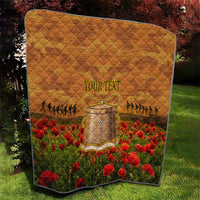 Tokelau ANZAC Day Personalised Quilt with Poppy Field LT9 - Polynesian Pride