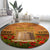 Tokelau ANZAC Day Personalised Round Carpet with Poppy Field LT9 - Polynesian Pride