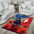 Tonga ANZAC Day Personalised Area Rug Soldier Te Tau Manatui Kinautolu with Poppy Field LT9 - Polynesian Pride