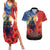 Tonga ANZAC Day Personalised Couples Matching Summer Maxi Dress and Hawaiian Shirt Soldier Te Tau Manatui Kinautolu with Poppy Field LT9 Art - Polynesian Pride