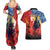 Tonga ANZAC Day Personalised Couples Matching Summer Maxi Dress and Hawaiian Shirt Soldier Te Tau Manatui Kinautolu with Poppy Field LT9 - Polynesian Pride