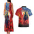 Tonga ANZAC Day Personalised Couples Matching Tank Maxi Dress and Hawaiian Shirt Soldier Te Tau Manatui Kinautolu with Poppy Field LT9 - Polynesian Pride