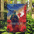 Tonga ANZAC Day Personalised Garden Flag Soldier Te Tau Manatui Kinautolu with Poppy Field LT9 Garden Flag Art - Polynesian Pride