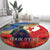 Tonga ANZAC Day Personalised Round Carpet Soldier Te Tau Manatui Kinautolu with Poppy Field LT9 - Polynesian Pride