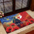 Tonga ANZAC Day Personalised Rubber Doormat Soldier Te Tau Manatui Kinautolu with Poppy Field LT9 - Polynesian Pride