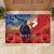 Tonga ANZAC Day Personalised Rubber Doormat Soldier Te Tau Manatui Kinautolu with Poppy Field LT9 - Polynesian Pride