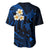 Hawaii Baseball Jersey Niihau Islands Polynesian Sunset Plumeria Blue Vibe LT9 - Polynesian Pride