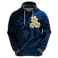 Hawaii Hoodie Niihau Islands Polynesian Sunset Plumeria Blue Vibe LT9 - Polynesian Pride