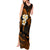 Hawaii Tank Maxi Dress Niihau Islands Polynesian Sunset Plumeria Gold Vibe LT9 - Polynesian Pride