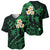 Hawaii Baseball Jersey Niihau Islands Polynesian Sunset Plumeria Green Vibe LT9 - Polynesian Pride