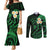 Hawaii Couples Mermaid Dress and Long Sleeve Button Shirts Niihau Islands Polynesian Sunset Plumeria Green Vibe LT9 Green - Polynesian Pride