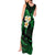 Hawaii Tank Maxi Dress Niihau Islands Polynesian Sunset Plumeria Green Vibe LT9 - Polynesian Pride