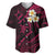 Hawaii Baseball Jersey Niihau Islands Polynesian Sunset Plumeria Pink Vibe LT9 Pink - Polynesian Pride