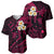 Hawaii Baseball Jersey Niihau Islands Polynesian Sunset Plumeria Pink Vibe LT9 - Polynesian Pride