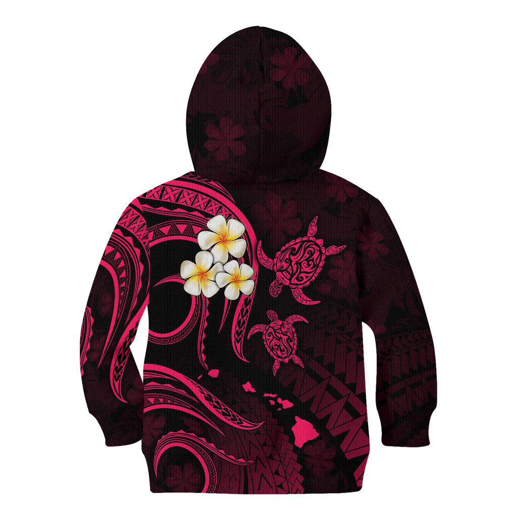 Hawaii Kid Hoodie Niihau Islands Polynesian Sunset Plumeria Pink Vibe LT9 - Polynesian Pride