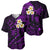 Polynesian Hawaii Baseball Jersey Niihau Islands with Pacific Plumeria Purple Vibe LT9 - Polynesian Pride