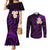 Polynesian Hawaii Couples Mermaid Dress and Long Sleeve Button Shirts Niihau Islands with Pacific Plumeria Purple Vibe LT9 Purple - Polynesian Pride