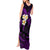 Polynesian Hawaii Tank Maxi Dress Niihau Islands with Pacific Plumeria Purple Vibe LT9 - Polynesian Pride