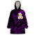 Polynesian Hawaii Wearable Blanket Hoodie Niihau Islands with Pacific Plumeria Purple Vibe LT9 One Size Purple - Polynesian Pride