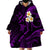 Polynesian Hawaii Wearable Blanket Hoodie Niihau Islands with Pacific Plumeria Purple Vibe LT9 - Polynesian Pride