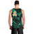 Polynesian Hawaii Men Tank Top Niihau Islands with Pacific Plumeria Turquoise Vibe LT9 - Polynesian Pride