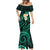 Polynesian Hawaii Mermaid Dress Niihau Islands with Pacific Plumeria Turquoise Vibe LT9 - Polynesian Pride